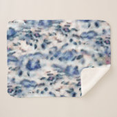 Sneeuwleopard Animal Print Skin Patroon Sherpa Deken (Voorkant (horizontaal))