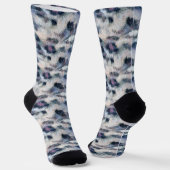 Sneeuwleopard Animal Print Skin Patroon Sokken (Gebogen)