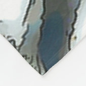 Sneeuwleopard Baby Waterverf Art Fleece Blanket (Hoek)