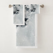 Sneeuwleopard Bathroom Towel Set Bad Handdoek (Insitu)