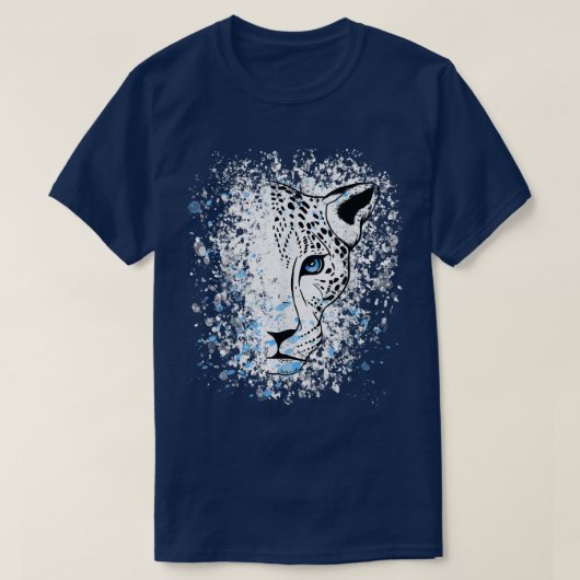 Sneeuwleopard Blue Eyes Leopard T-shirt (Design voorkant)