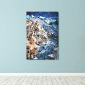 SNEEUWLEOPARD CLOUD WALKER CANVAS AFDRUK (Insitu (Houten vloer))