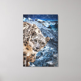 SNEEUWLEOPARD CLOUD WALKER CANVAS AFDRUK