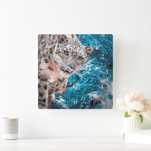 SNEEUWLEOPARD CLOUD WALKER VIERKANTE KLOK (Huis)