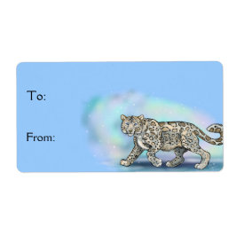 Sneeuwleopard ~Gift Labels Stickers