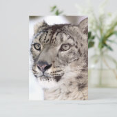 Sneeuwleopard-kerstkaart Bedankkaart (Staand voorkant)