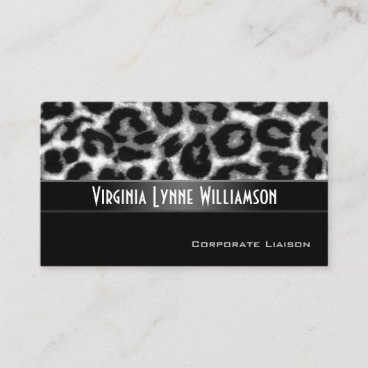 Sneeuwleopard Modern Professional Visitekaartje (Voorkant)