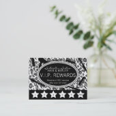 Sneeuwleopard Print Salon Loyalty Rewards (Staand voorkant)