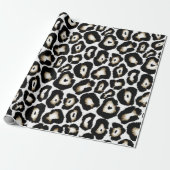 Sneeuwleopard print speciale cadeauverpakking cadeaupapier (Uitgerold)