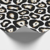Sneeuwleopard print speciale cadeauverpakking cadeaupapier (Hoek)