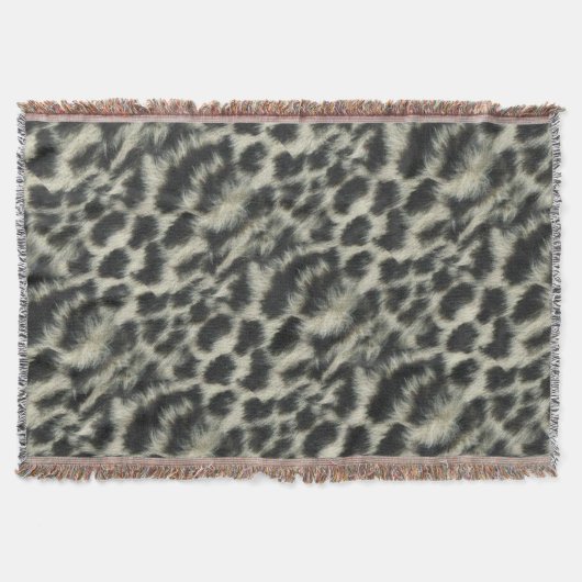 Sneeuwleopard Throw Blanket Deken (Voorkant)