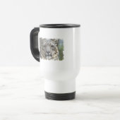 Sneeuwleopard Travel Mug Reisbeker (Voorkant links)