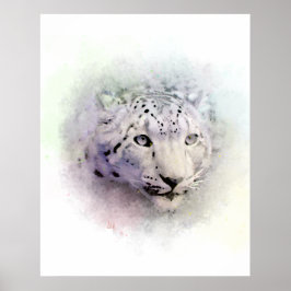 Sneeuwleopardprinter Poster