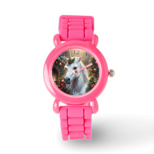 Sneeuwlicht: de betoverde kerst-eenhoorn horloge