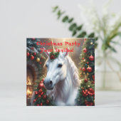 Sneeuwlicht: de betoverde kerst-eenhoorn kaart (Staand voorkant)