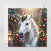 Sneeuwlicht: de betoverde kerst-eenhoorn kaart (Achterkant)