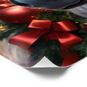 Sneeuwlicht: de betoverde kerst-eenhoorn perfect poster (Hoek)