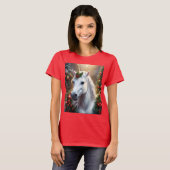 Sneeuwlicht: de betoverde kerst-eenhoorn t-shirt (Voorkant volledig)