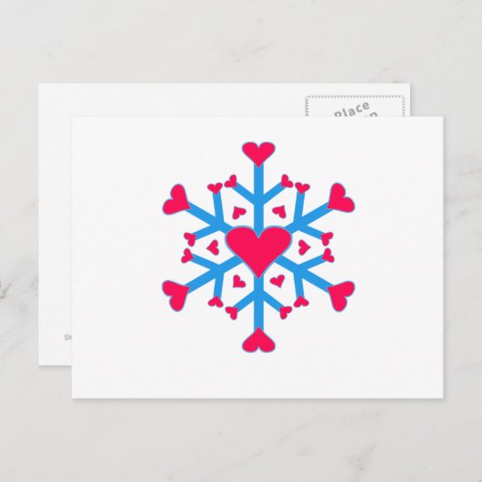 Sneeuwliefde - Briefkaart - horizontaal (Voorkant / Achterkant)