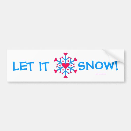 Sneeuwliefde - Bumpersticker (Voorkant)
