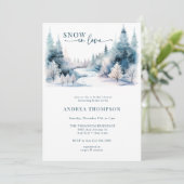 Sneeuwliefde | Kerst Vrijgezellenfeest Kaart (Staand voorkant)