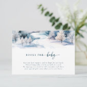 Sneeuwliefde | Winter Baby shower Informatiekaartje (Staand voorkant)