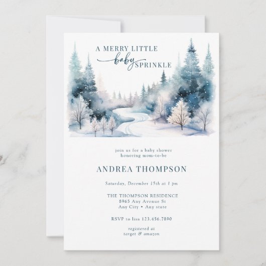 Sneeuwliefde | Winter Baby shower Kaart (Voorkant)