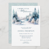 Sneeuwliefde | Winter Baby shower Kaart (Voorkant / Achterkant)