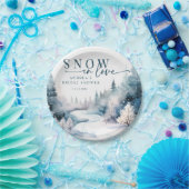 Sneeuwliefde | Winterwoud Papieren Bordje (Feest)