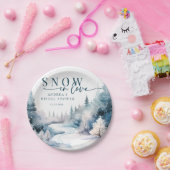 Sneeuwliefde | Winterwoud Papieren Bordje (Feest)