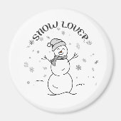 Sneeuwliefhebber Schattige Sneeuwman Koelkastmagne Magneet (Voorkant)