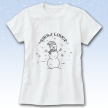 Sneeuwliefhebber Sneeuwman T-shirt