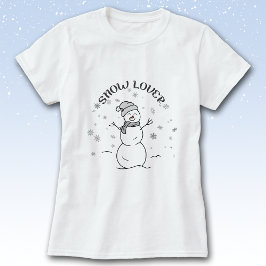 Sneeuwliefhebber Sneeuwman T-shirt