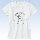 Sneeuwliefhebber Sneeuwman T-shirt