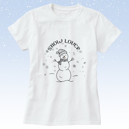 Sneeuwliefhebber Sneeuwman T-shirt