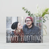 Sneeuwlijst Kerst Alles Vakantiefoto Kaart (Staand voorkant)