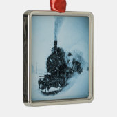Sneeuwlocomotief Metalen Ornament (Rechts)