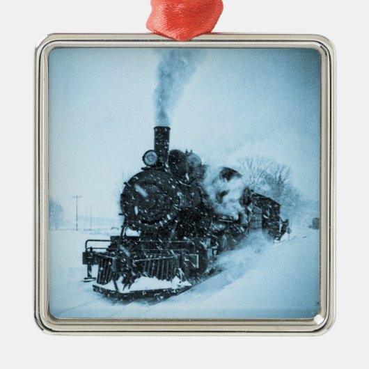Sneeuwlocomotief Metalen Ornament (Voorkant)