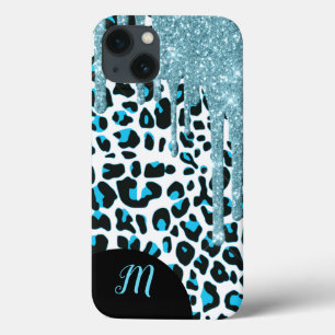 Sneeuwlooppatroon met glitter en monogram Case-Mate iPhone case