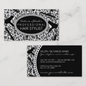 Sneeuwluipaard Afdrukhaar Salon Tools (aangepast) Visitekaartje (Voorkant / Achterkant)