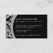 Sneeuwluipaard Afdrukhaar Salon Tools (aangepast) Visitekaartje (Achterkant)