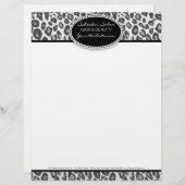 Sneeuwluipaard Afdrukken Aangepaste haar & Beauty  Persoonlijk Briefhoofd (Voorkant / Achterkant)