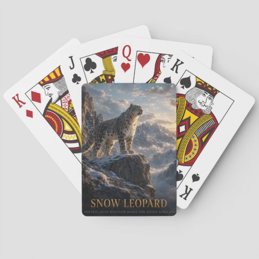 Sneeuwluipaard Alpine Highlands DIEREN Pokerkaarten (Achterkant)