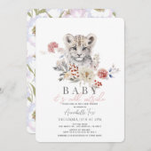 Sneeuwluipaard Baby Het is koud buiten Baby shower Kaart (Voorkant / Achterkant)