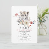 Sneeuwluipaard Baby Het is koud buiten Baby shower Kaart (Staand voorkant)