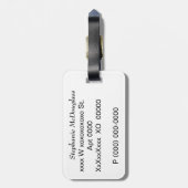 Sneeuwluipaard Bagagelabel (Achterkant verticaal)