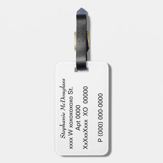 Sneeuwluipaard Bagagelabel (Achterkant verticaal)