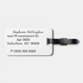 Sneeuwluipaard Bagagelabel (Achterkant horizontaal)