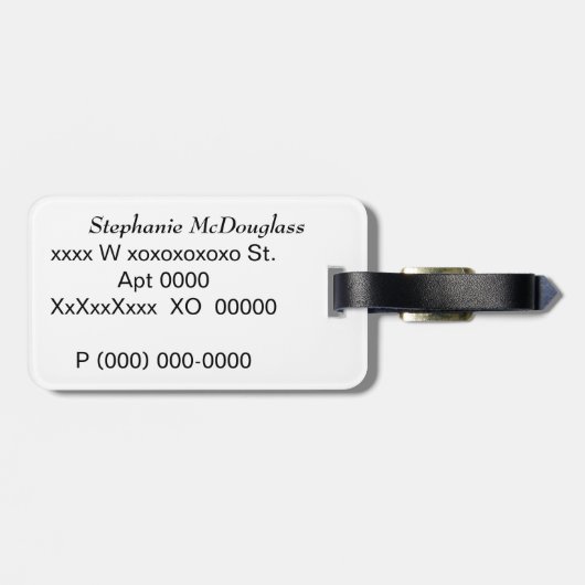 Sneeuwluipaard Bagagelabel (Achterkant horizontaal)