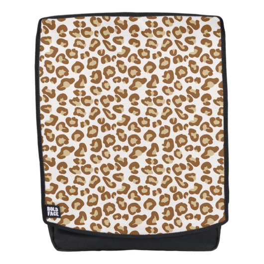 Sneeuwluipaard, beige, tan en crème rugtassen (Voorkant)